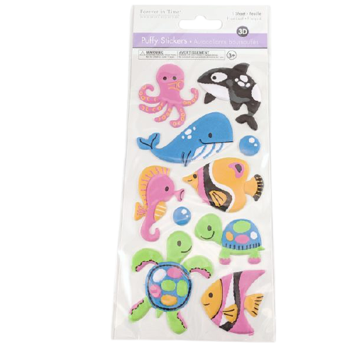 Puffy Stickers Sea Creatures – Beths Creations