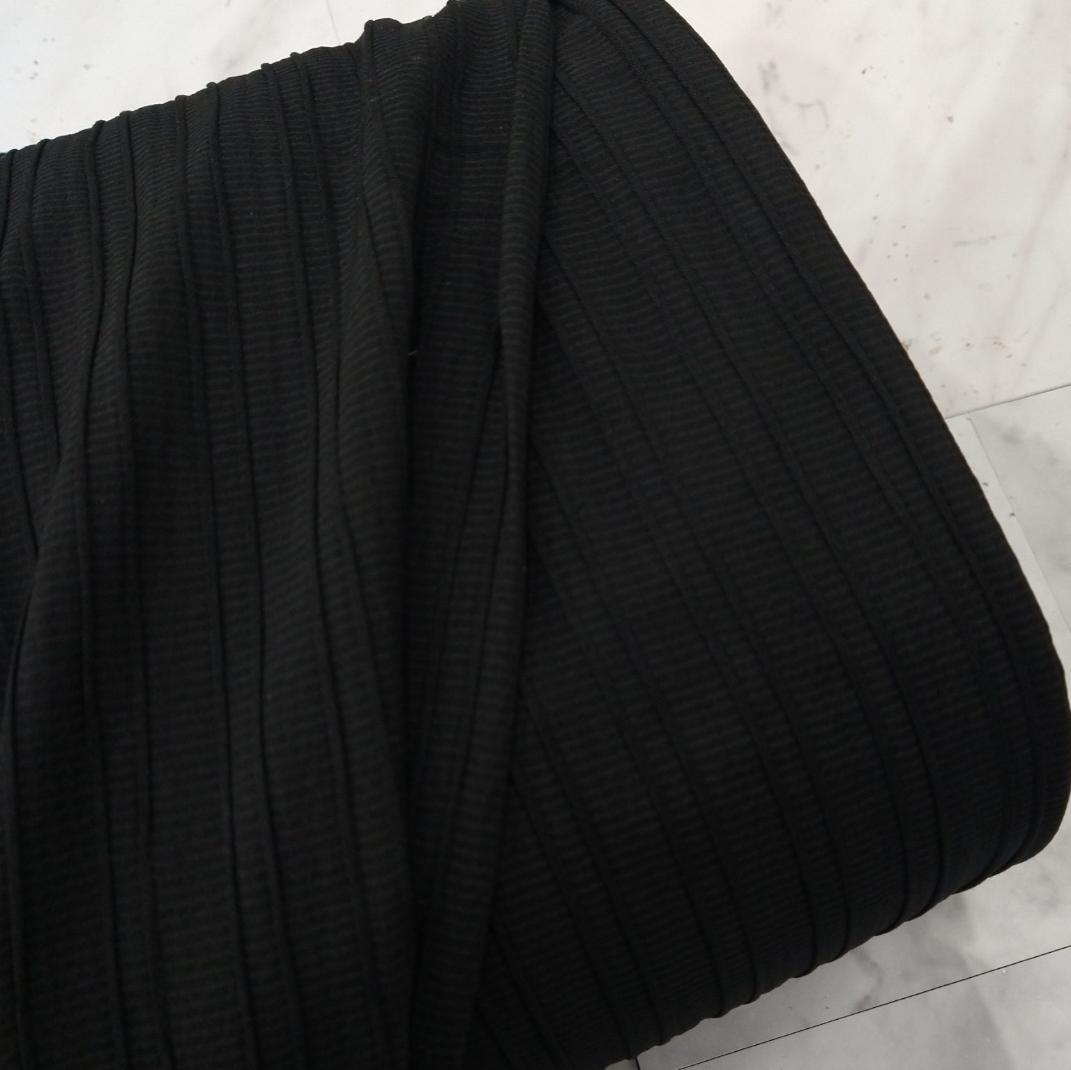 Solid Black With Raised Lines Fabric – Beths Creations