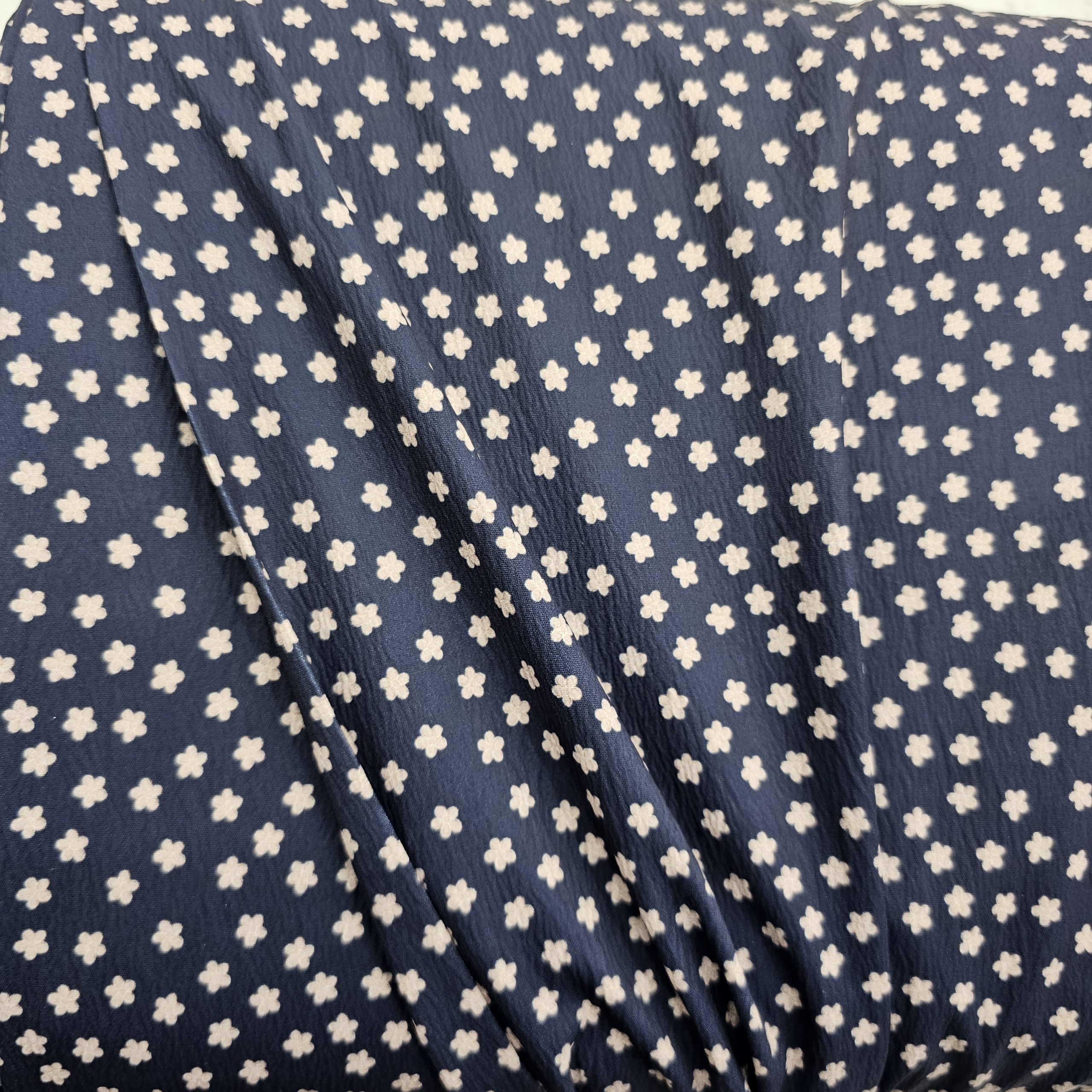 Navy With Ditsy Girly Flowers Pine Skin Fabric – Beths Creations